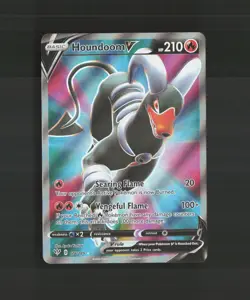 Houndoom V 178/189 Darkness Ablaze Full Art Ultra Rare Holo Pokemon Card NM - Image 1