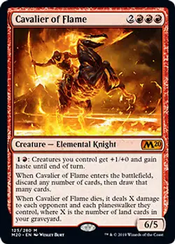 Cavalier of Flame Core Set 2020 / M20 NM Red Mythic Rare MAGIC MTG CARD ABUGames - Image 1