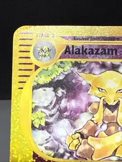 Pokemon Card Alakazam 1/12 Jumbo Reverse Holo Box Topper Played - Image 3