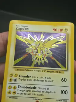 Pokemon TCG Zapdos 16/102 Holo Rare Card 1999 WOTC Unlimited Base Set - Image 5