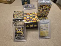 2 BGS Graded Poncho Pikachu Pretend Grunt, Team Skull, Sealed Cardbox, Sealed... - Image 1