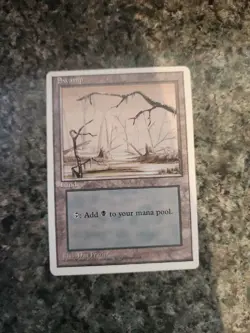 Swamp B - Fourth Edition - Magic The Gathering MTG - Land - NM/SP w1 - Image 1