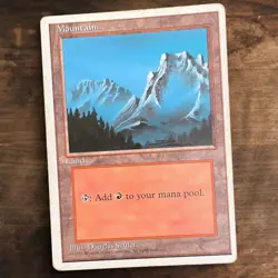 Mountain B - Fourth Edition - Magic The Gathering MTG - Land - LP - Image 1