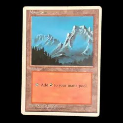 Mountain B - Fourth Edition - Magic The Gathering MTG - Land - LP - Image 2