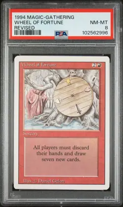 1994 MTG REVISED WHEEL OF FORTUNE PSA 8 - Image 1