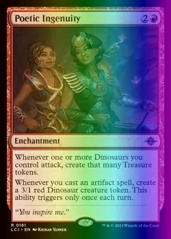 MTG Poetic Ingenuity (161/491) The Lost Caverns of Ixalan LP FOIL - Image 1