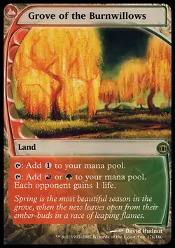 MTG Magic the Gathering Grove of the Burnwillows (176/180) Future Sight MP - Image 1