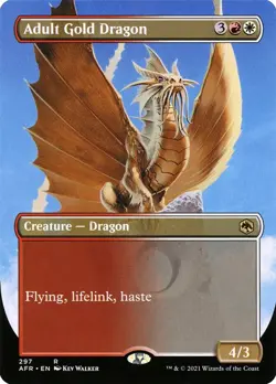 MTG Adult Gold Dragon (297/518) Adventures in the Forgotten Realms NM - Image 1