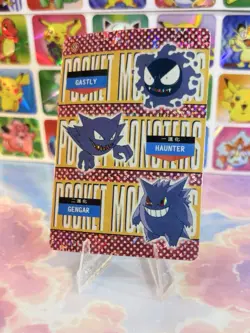 Pokemon Gengar Vintage Pocket Monsters Vending HOLO Prism Sticker 1999 Nintendo - Image 2