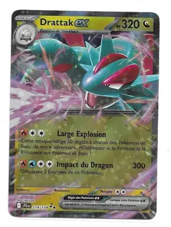 CARTE POKEMON DRATTAK EX 114/159 320 PV ECARLATE ET VIOLET AVENTURES ENSEMBLE - Image 1