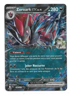 CARTE POKEMON ZOROARK DE N EX 098/159 280 PV ECARLATE ET VIOLET AVENTURES ENSEMB - Image 1