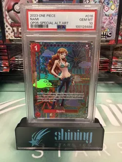 PSA 10 GEM MINT Nami SP OP01-016 OP05 Awakening of the New Era One Piece - Image 1