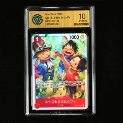 CCG 10 Pristine 2025 One Piece JPN Ace&Sabo&Luffy OP13-007 SR - Image 2