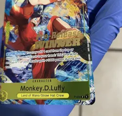 One Piece Card Game Monkey.D.Luffy Pre-Release Winner Promo P-036 NM Grail - Image 2