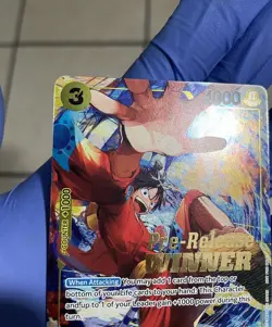 One Piece Card Game Monkey.D.Luffy Pre-Release Winner Promo P-036 NM Grail - Image 4