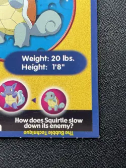 Squirtle #07 Poke Trivia Burger King Pokemon Card 1999 Nintendo MP/DMG - Image 4