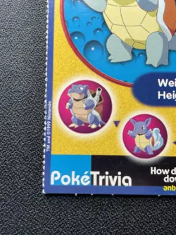 Squirtle #07 Poke Trivia Burger King Pokemon Card 1999 Nintendo MP/DMG - Image 5