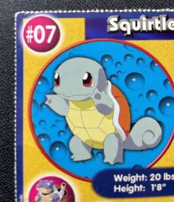 Squirtle #07 Poke Trivia Burger King Pokemon Card 1999 Nintendo HP/DMG - Image 2