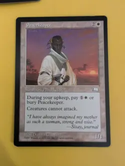 Peacekeeper. Summon Old Vintage. Weatherlight Magic the Gathering Card. - Image 2