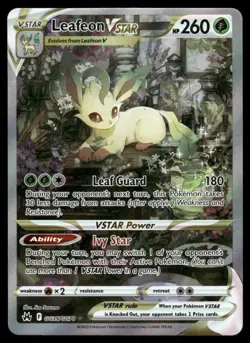 Pokemon Cards Leafeon VSTAR GG35/GG70 Crown Zenith Galarian Gallery Holo NM *2 - Image 1