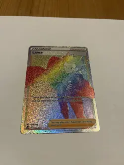 Pokemon Lance Silver Tempest TCG Holo Card Secret Rainbow Rare 206/195 - Image 1