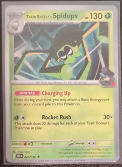 Team Rocket's Spidops 20/182 Pokemon TCG Card Destined Rivals Holo Rare NM - Image 1