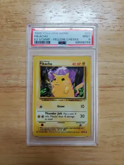 Pokemon PSA 9 MINT 1999 Pikachu Base Set E3 Stamp Promo Card - Image 1