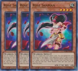 Yugioh - Rose Shaman x 3 - 1st Edition - Ultra Rare NM - Free Holographic Card - Image 1