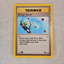 Pokemon TCG Energy Search First Edition 1999 Wizards Of The Coast Fossil Card 59 - Image 3