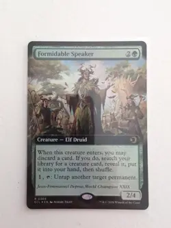 Mint/Near-Mint, English - 1 x MTG Formidable Speaker - Foil - Extended Art Lorwy - Image 1