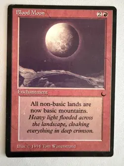 English - MTG Blood Moon - HP - Vintage The Dark (1994) - Image 1