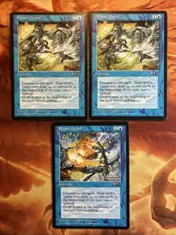 MTG 3 x Arcane Denial (2 x Swords, 1 x Axe) Alliances Moderately Played Blue!!! - Image 1