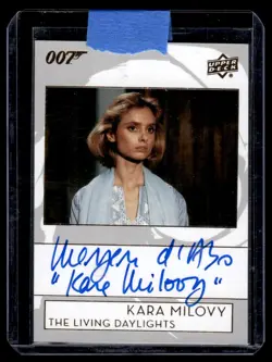 2019 UD Upper Deck James Bond Collection Autograph Maryam D'Abo as Kara Milovy - Image 1