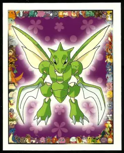 POKEMON SERIES 1, MERLIN TOPPS STICKER # 123, SCYTHER, YEAR 1999 - Image 1