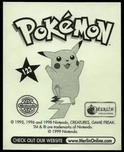POKEMON SERIES 1, MERLIN TOPPS STICKER # 123, SCYTHER, YEAR 1999 - Image 2