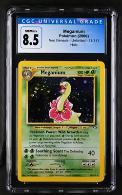 Meganium 11/111 Holo Neo Genesis Unlimited CGC 8.5 Mint Pokemon 2000 - Image 1