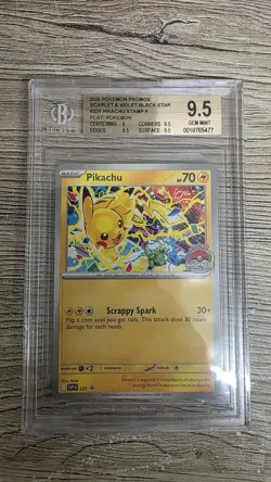 Pokemon TCG Pikachu Scarlet And Violet Black Star Promo 225 BGS 9.5 Beckett 2025 - Image 1