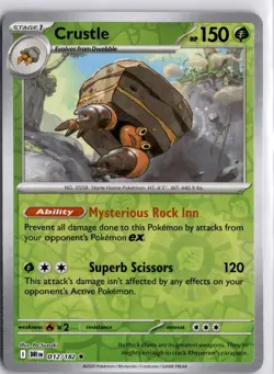 Pokemon TCG Crustle 012/182 Destined Rivals Reverse Holo Pokemon Trading TCG - Image 1