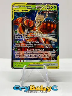 Pokemon Pheromosa & Buzzwole GX 1/214 Unbroken Bonds Sun & Moon ULTRA RARE - Image 1