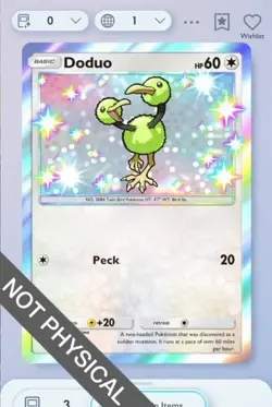 Pokemon TCG POCKET - Doduo Shiny 1⭐, Mega-Rising, English - Image 1