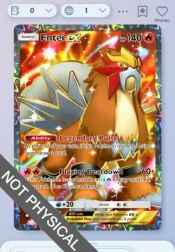 Pokemon TCG POCKET - Entei Full Art 2⭐, Secluded Springs, English - Image 1