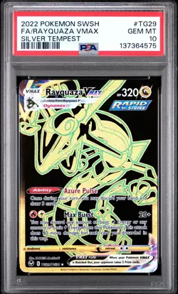 PSA 10 RAYQUAZA VMAX TG29/TG30 FULL ART SILVER TEMPEST POKEMON 😍 - Image 1