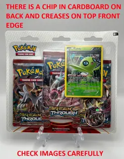 (402841) Pokemon XY Breakthrough Booster Celebi 3-Pack Blister - Factory Sealed - Image 2