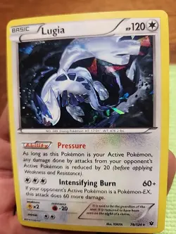 Lugia 78/124 Cracked Ice Holo Fates Collide Rare 2016 Pokemon TCG - Image 4
