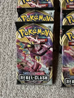 Pokemon TCG Sword and Shield Rebel Clash Sealed Booster Packs Lot Of 30 Packs - Image 2