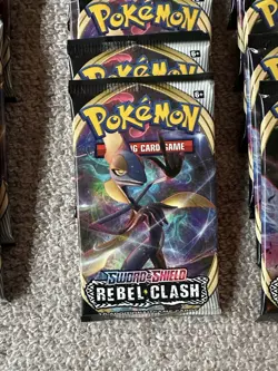 Pokemon TCG Sword and Shield Rebel Clash Sealed Booster Packs Lot Of 30 Packs - Image 4