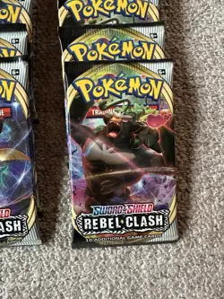 Pokemon TCG Sword and Shield Rebel Clash Sealed Booster Packs Lot Of 30 Packs - Image 5