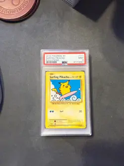 2016 POKEMON XY EVOLUTIONS #111 SURFING PIKACHU PSA 9 - Image 1
