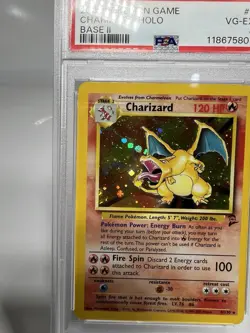 2000 POKEMON BASE SET 2 #4 CHARIZARD-HOLO PSA 4 - Image 2