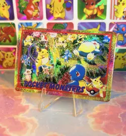Pokemon HOLO Vintage Pocket Monsters Vending Prism Sticker 1998 Nintendo - Image 2